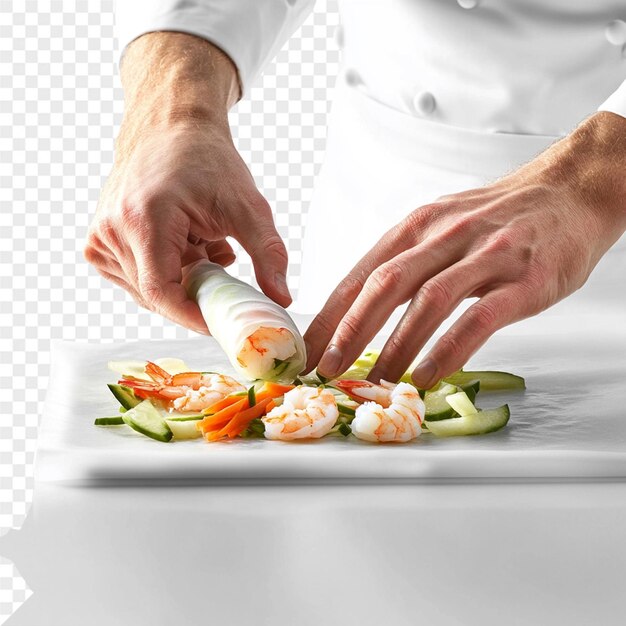 Kucharz przygotowujący posiłek